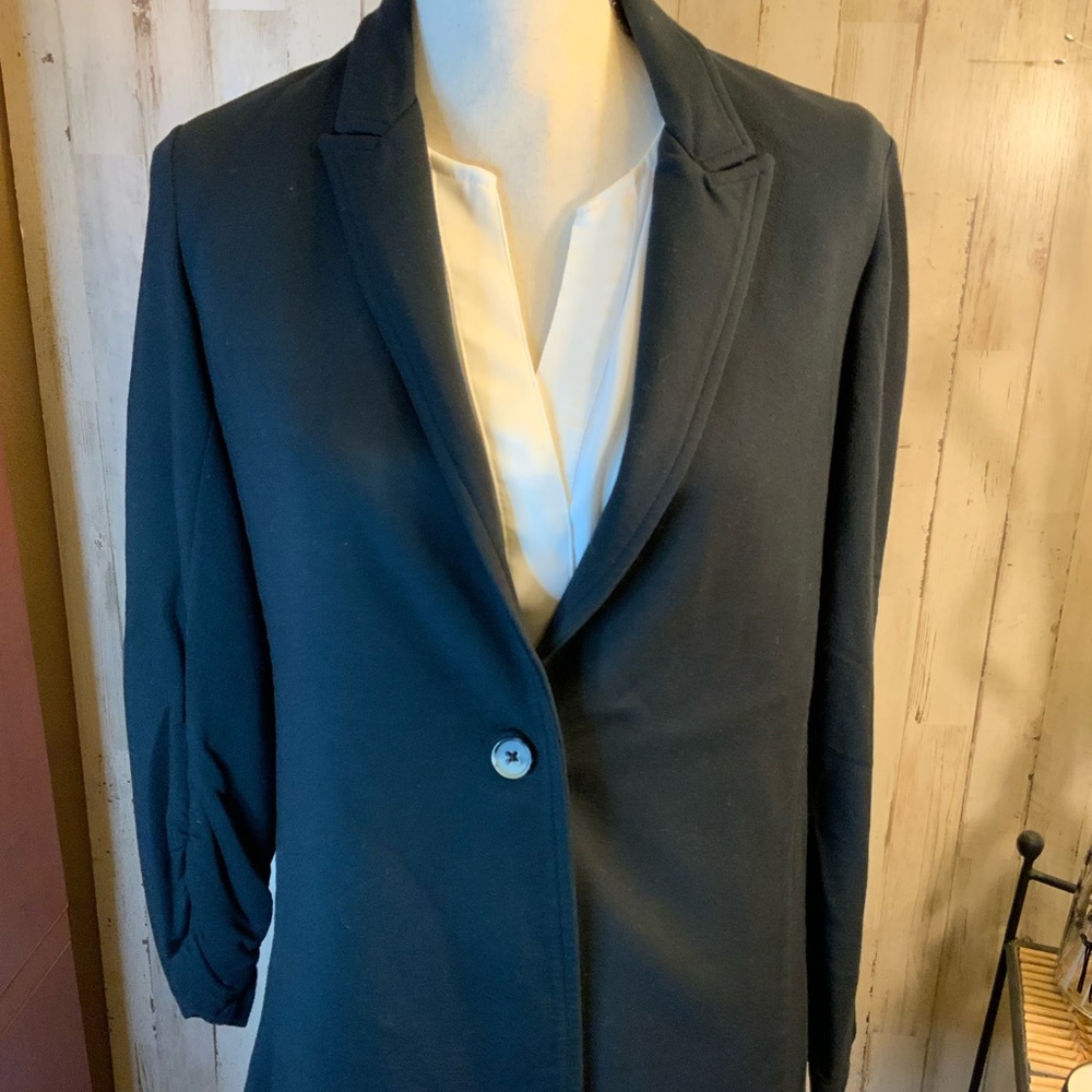 Theory Single Button Blazer With Cinched Up Cuffs… - image 1